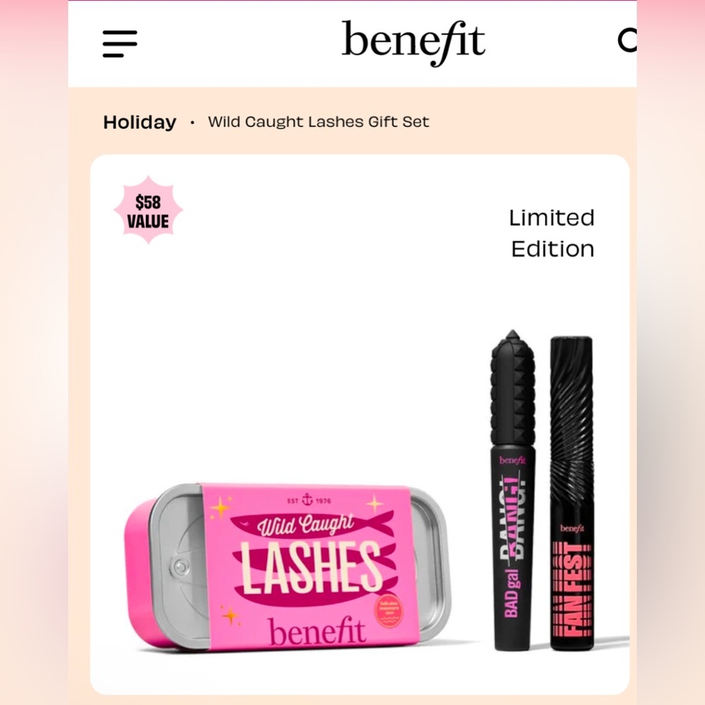 Wild Caught Lashes 2 Piece Gift Set: Full-Size Bad Gal Bang & Fan Fest Mascara